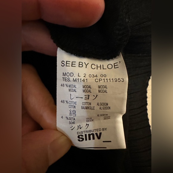 See by Chloe mixed media silk lace cardigan size xs - Picture 7 of 9